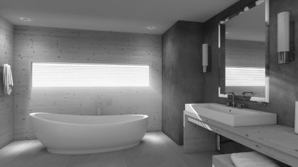 Etude d’aménagement d’une salle de bains & d’un sauna